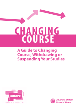 Changing Course - University of Bath Students` Union