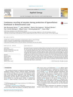 Continuous recycling of enzymes during production of