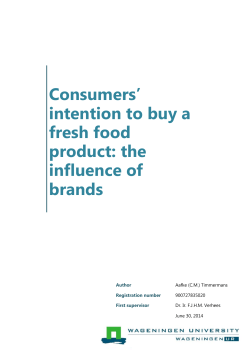 Consumers` intention to buy a fresh food product