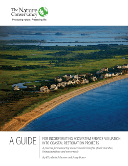 a guide for incorporating ecosystem service valuation into coastal
