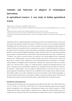 Attitudes and behaviour of adopters of technological innovations in