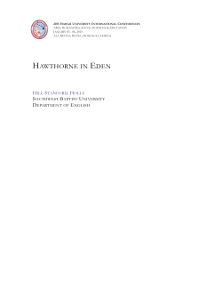 hawthorne in eden - Hawaii University International Conferences