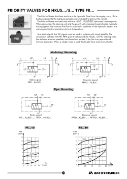 PRIORITY VALVES FOR HKUS.../5... TYPE PR