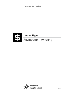 Saving and Investing - Practical Money Skills