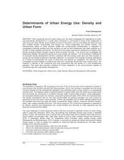 Determinants of Urban Energy Use: Density and Urban Form