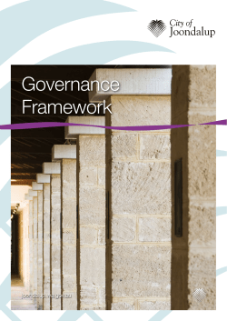 City of Joondalup Governance Framework