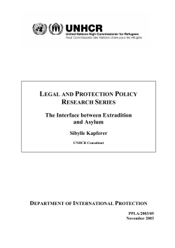The Interface between Extradition and Asylum