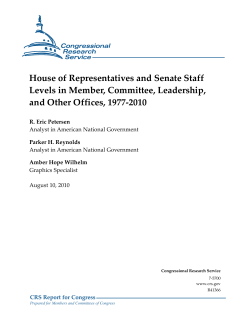 House of Representatives and Senate Staff Levels in Member