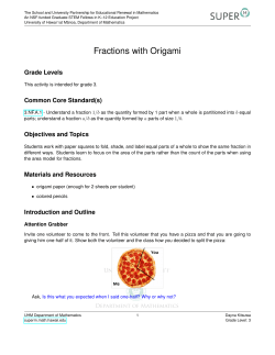 Fractions with Origami - SUPER-M