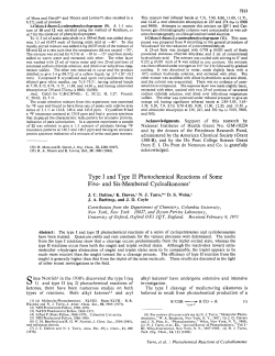 Type I and Type I1 Photochemical Reactions of Some Five