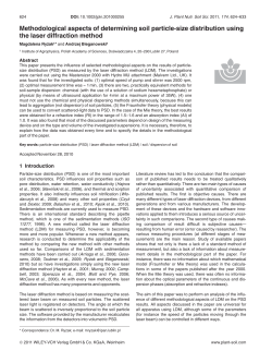 Methodological aspects of determining soil particlesize distribution