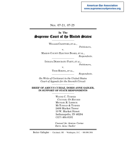 Brief of Doris Anne Sadler. - Brennan Center for Justice