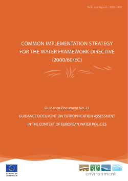 Guidance Document on the Eutrophication Assessment