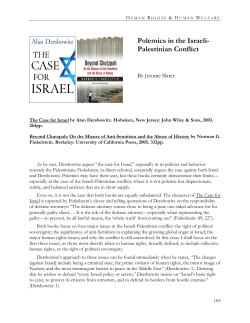 Polemics in the Israeli- Palestinian Conflict