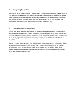 1. Interpreting Sensor Data Interpreting sensor data is necessary to