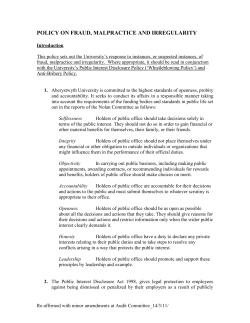 Fraud,-Malpractice-a.. - Aberystwyth University