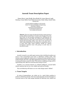 Anorak Team Description Paper