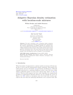 Adaptive Bayesian density estimation with location
