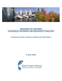 province of ontario - Global Footprint Network