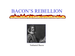 BACON`S REBELLION