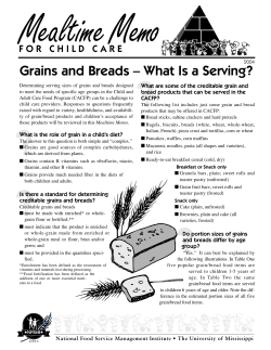 Grains and Breads &ndash; What Is a Serving?