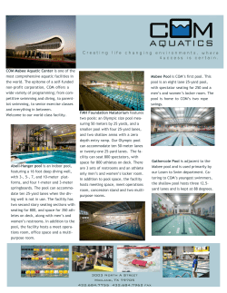 Our Facility - COM Aquatics