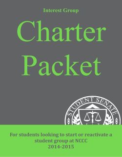 Club Starter Packet - Niagara County Community College