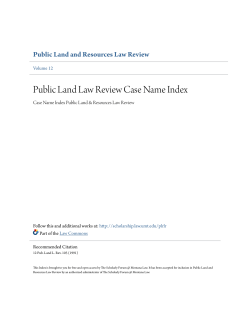 Public Land Law Review Case Name Index