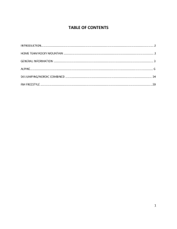 table of contents - Rocky Mountain Division