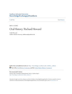 Oral History/Richard Howard - KnowledgeExchange@Southern