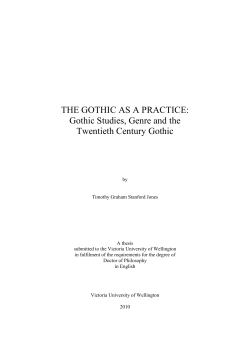 The Gothic as a Practice, by TGS Jones