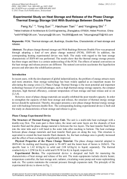 Experimental Study on Heat Storage and Release of the Phase