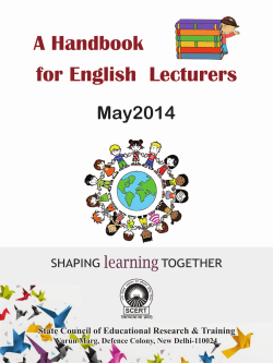 A Handbook for English Lecturers May 2014