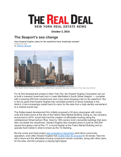 The Seaport`s sea change