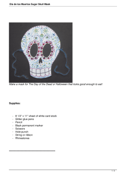 Dia de los Muertos Sugar Skull Mask