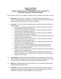 Ordinance 04-16A Parking Restrictions Helenville