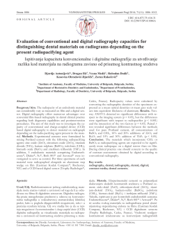 Evaluation of conventional and digital radiography