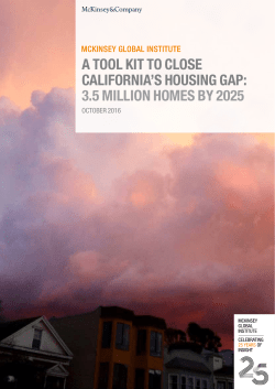 a tool kit to close california`s housing gap: 3.5 million