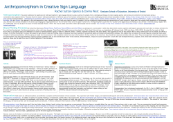 Anthropomorphism in Creative Sign Language