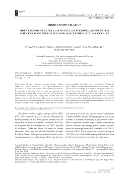 First Record Of Clytra Laeviuscula Ratzeburg As Potential Insect
