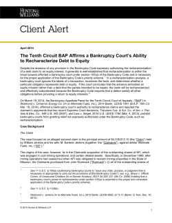 The Tenth Circuit BAP Affirms a Bankruptcy Court`s Ability to