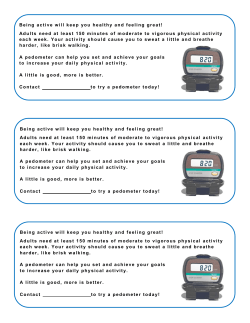 Being active will keep you healthy and feeling great! Adults need at