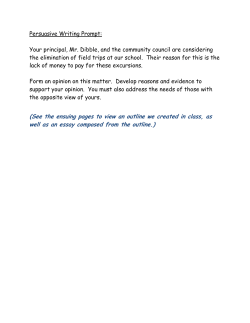 Persuasive Writing Prompt
