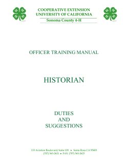 historian - UCCE Sonoma County
