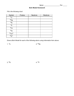 Bohr Model Homework