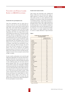 Taxation and Female Labor Supply in OECD Countries