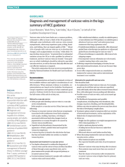 Diagnosis and management of varicose veins in the legs