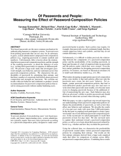 Of Passwords and People: Measuring the Effect of