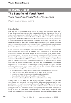 The Benefits of Youth Work
