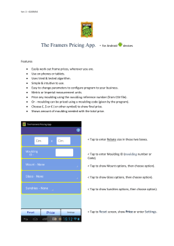 - The Framers Pricing App
